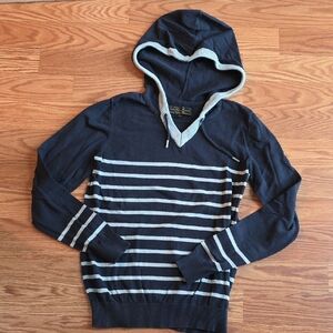 Jack & Jones Dark Blue Striped Hoodie Sweater